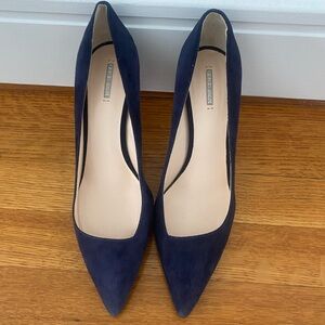 Blue velvet suede heel Giorgio Armani